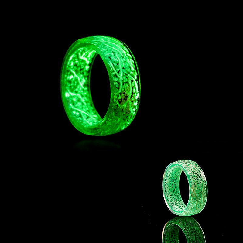 Gluschwein - Fashion Colorful Luminous Resin Fluorescent Glowing Ring