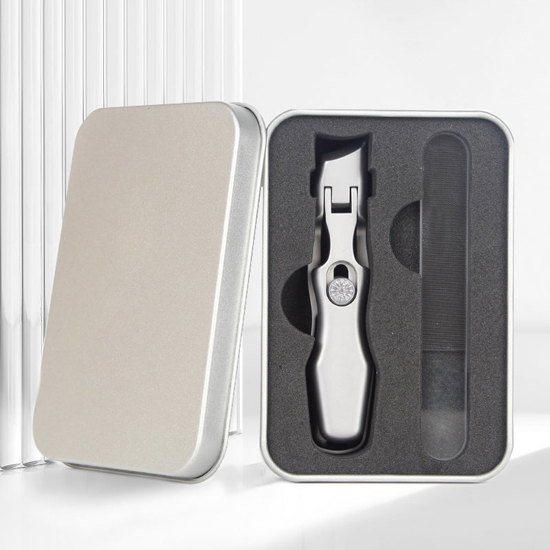Gluschwein - Schräge Nagelknipser mit großer Öffnung silberne schräge Nagelknipser + Glasfeile (Eisenkasten-Set)