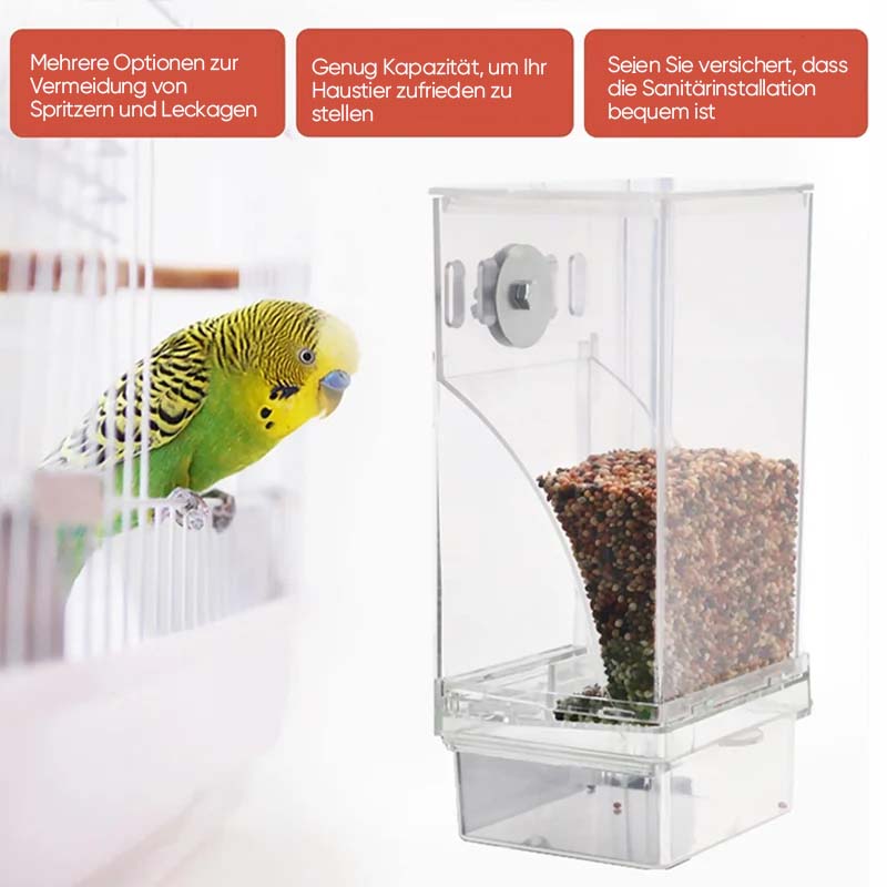 Gluschwein - Automatischer auslaufsicherer transparenter Vogelfutterspender