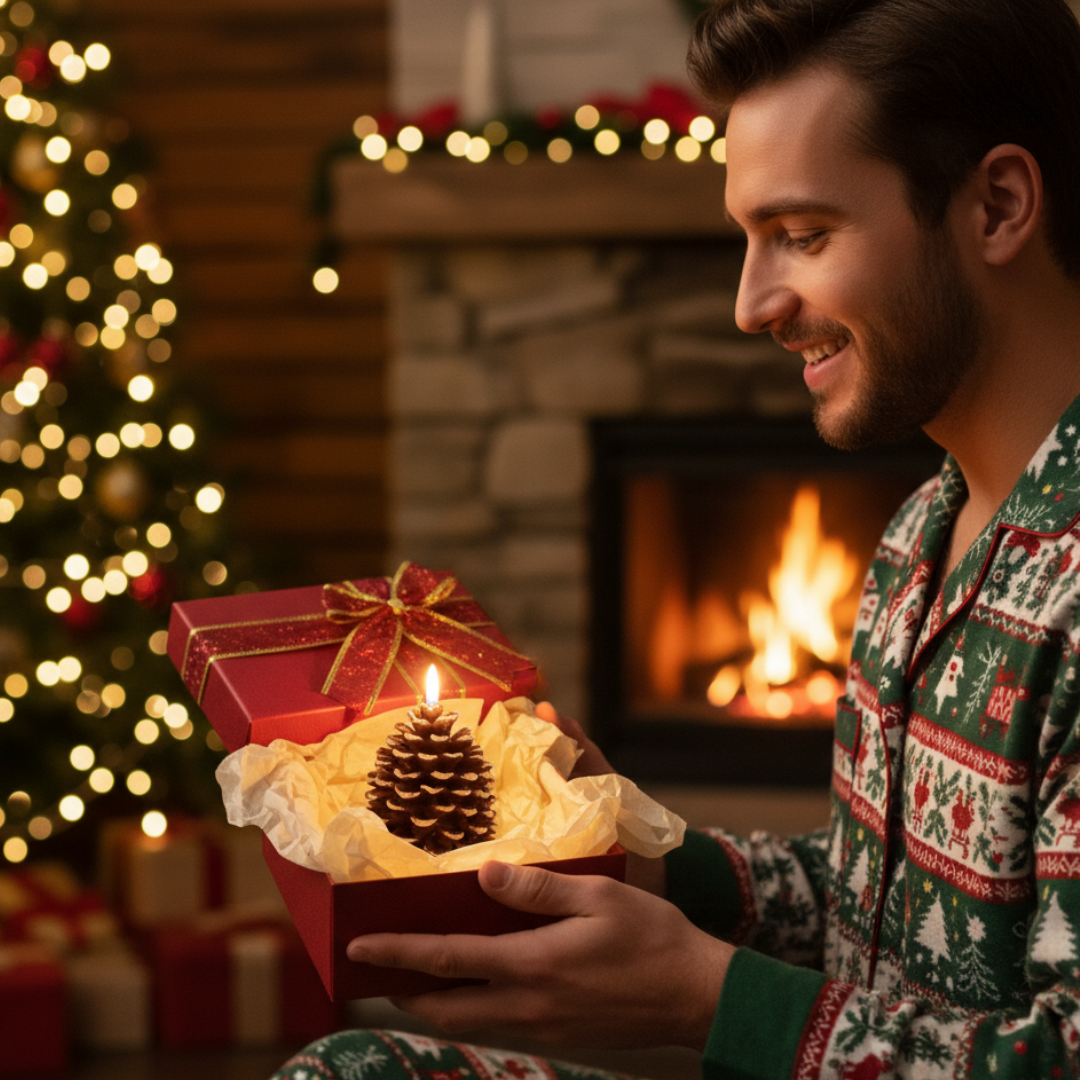 Lunapine – Flammenlose Tannenzapfenkerze