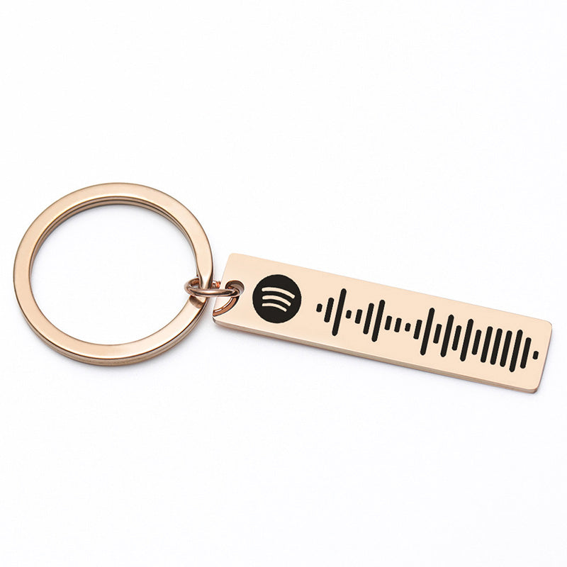Gluschwein - Benutzerdefinierter Spotify-Code-Musik-Schlüsselanhänger ROSÉGOLD