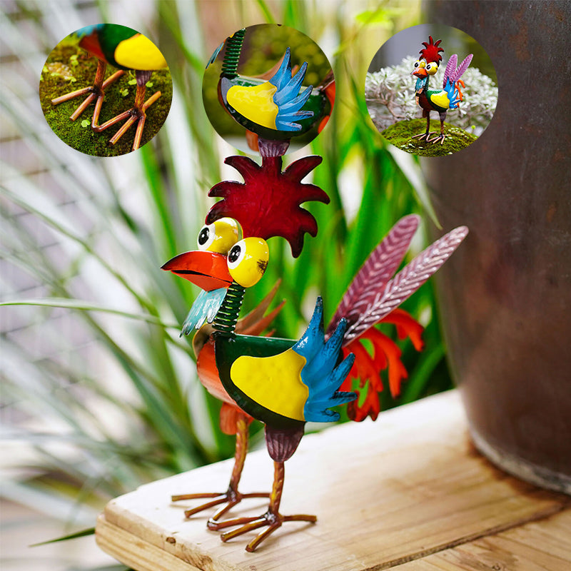Gluschwein - Lustige Gartenhahnstatue🐓
