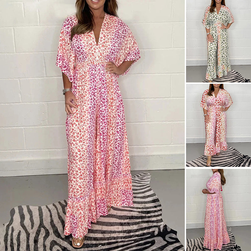 Gluschwein - Kimono-Jumpsuits mit mehrfarbigem Geometry-Print und V-Ausschnitt