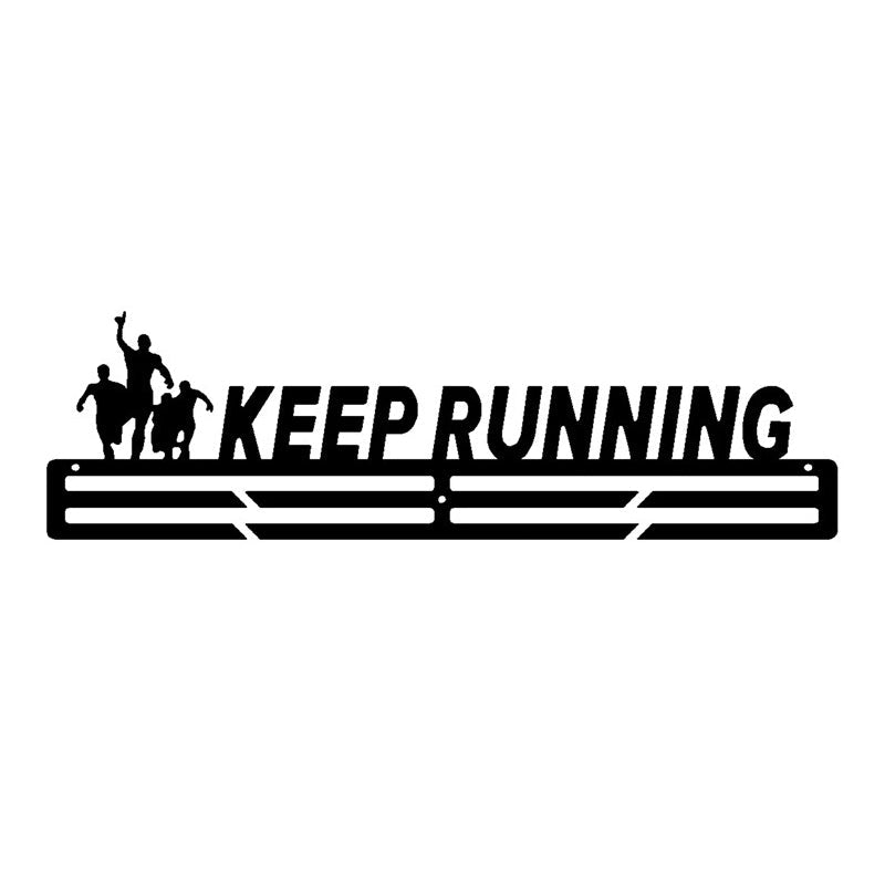 Gluschwein - Schmiedeeiserner Medaillenhalter KEEP RUNNING 1