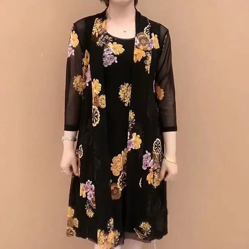 Gluschwein - Damenkleid mit Blumendruck