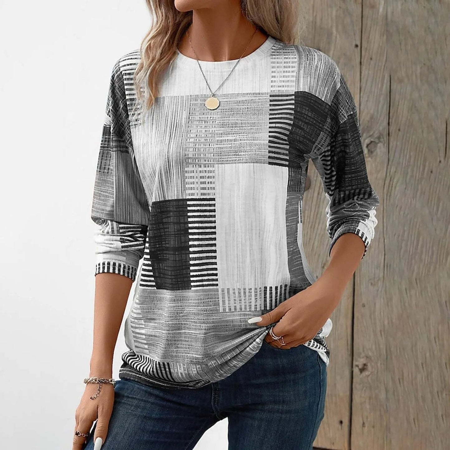 Gluschwein - Patricia - Stilvolle Bluse Grau