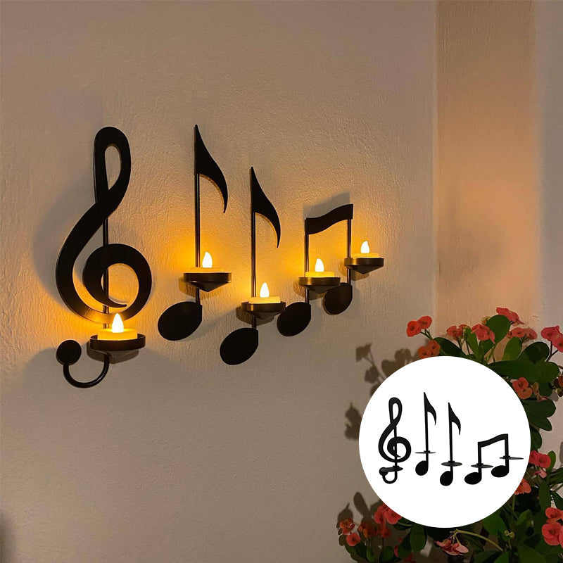 Gluschwein - 🔥Kerzenleuchter mit Musiknoten💡 Set (A+B*2+C)