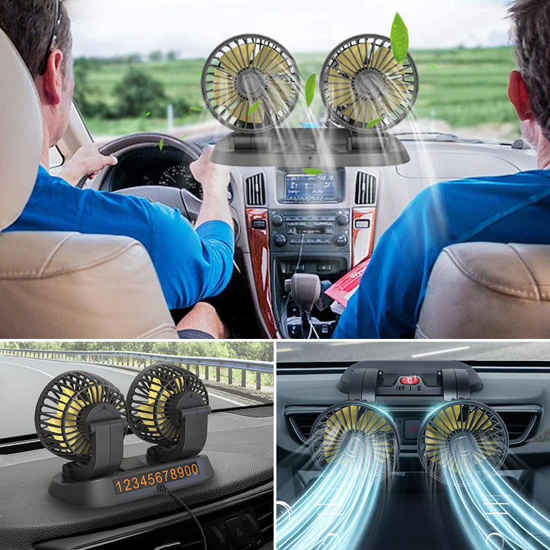Gluschwein - Doppelkopf-Auto-Kühlung Luftumwälzung Fan