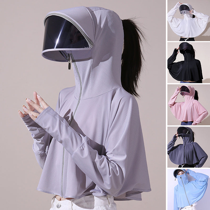 Gluschwein - Eisseide UV-Schutz Windjacke mit Kapuze
