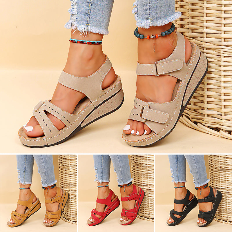 Gluschwein - Sandalen im römischen Stil mit Klettverschluss