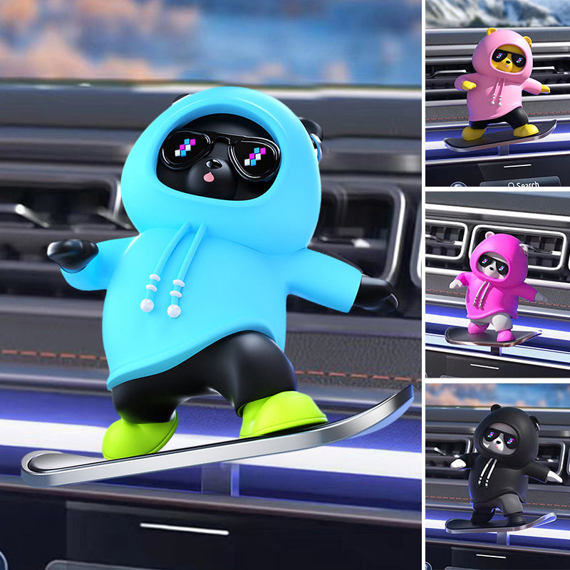 Gluschwein - Skateboard fahrender Bär Auto-Dekoration