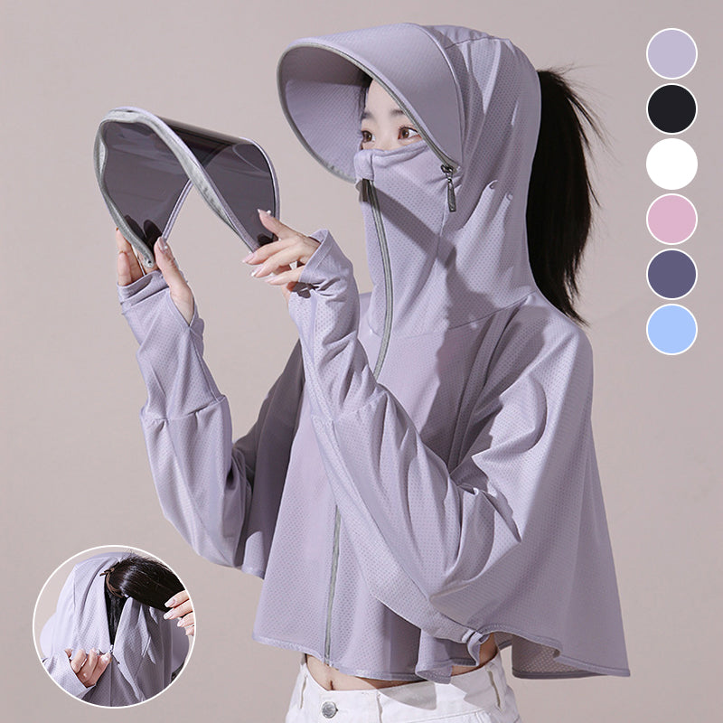 Gluschwein - Eisseide UV-Schutz Windjacke mit Kapuze