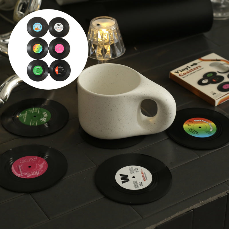 Gluschwein - Schallplatten-Untersetzer mit Vintage-Spielerhalter