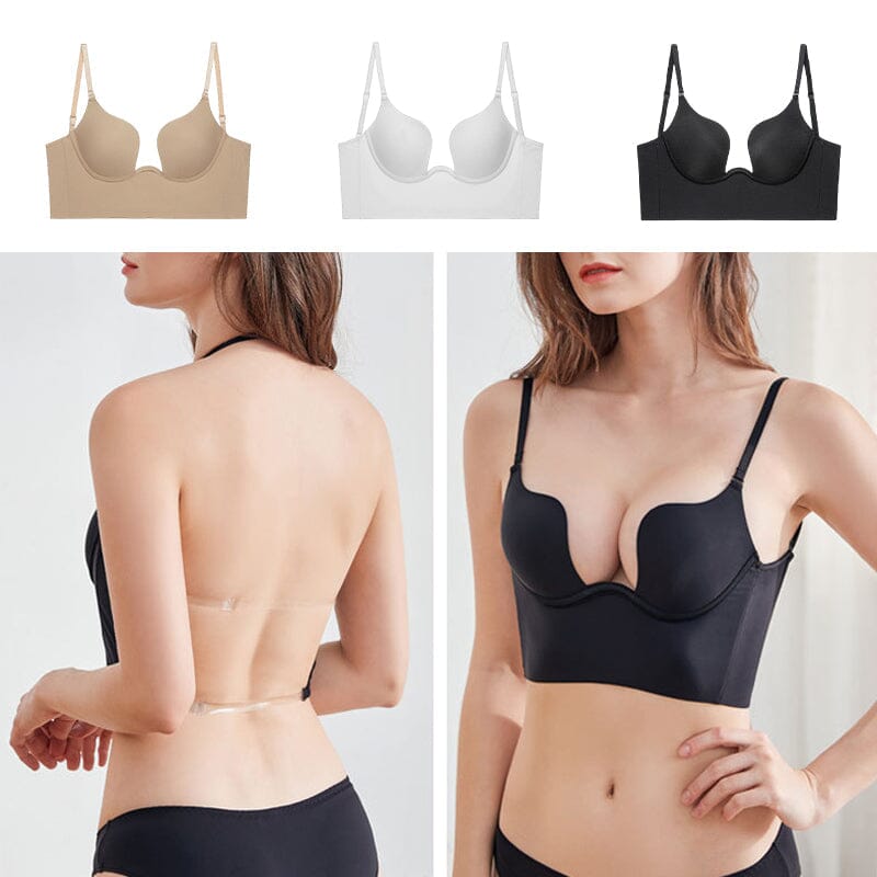 Gluschwein - Rückenfreier Push-Up-BH mit tiefem U-Ausschnitt