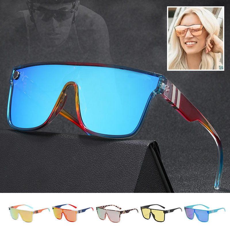 Gluschwein - Sonnenbrille mit flachem Oberteil und Schildpatt-Muster