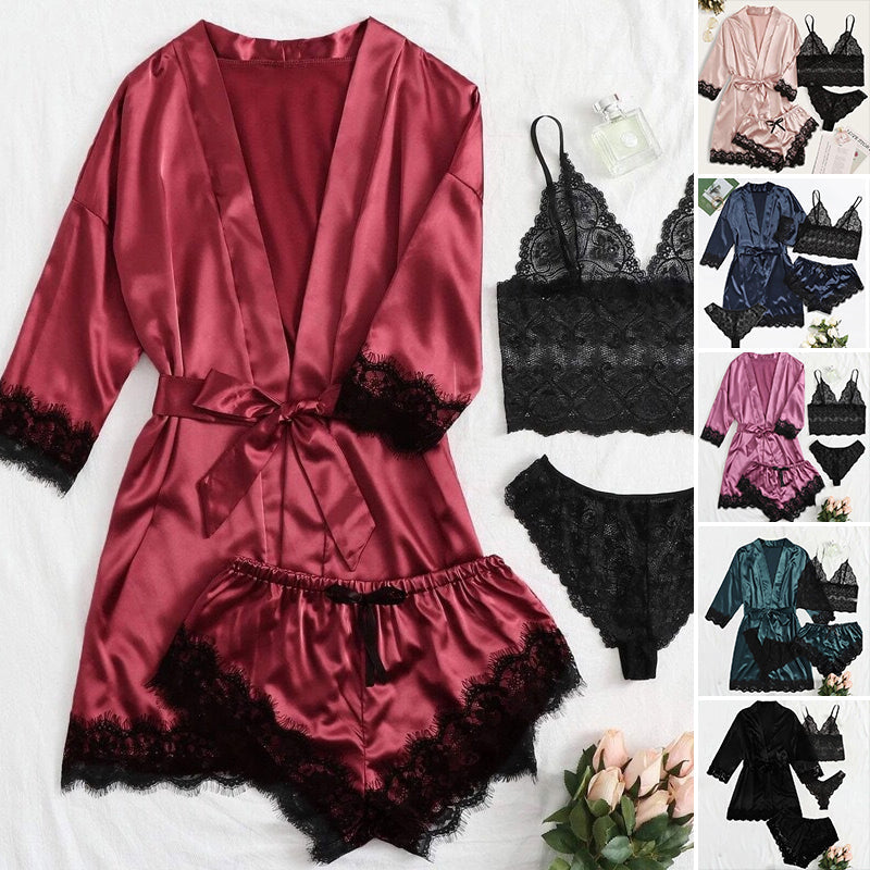 Gluschwein - Damen Schlafanzug 4-teiliges Set