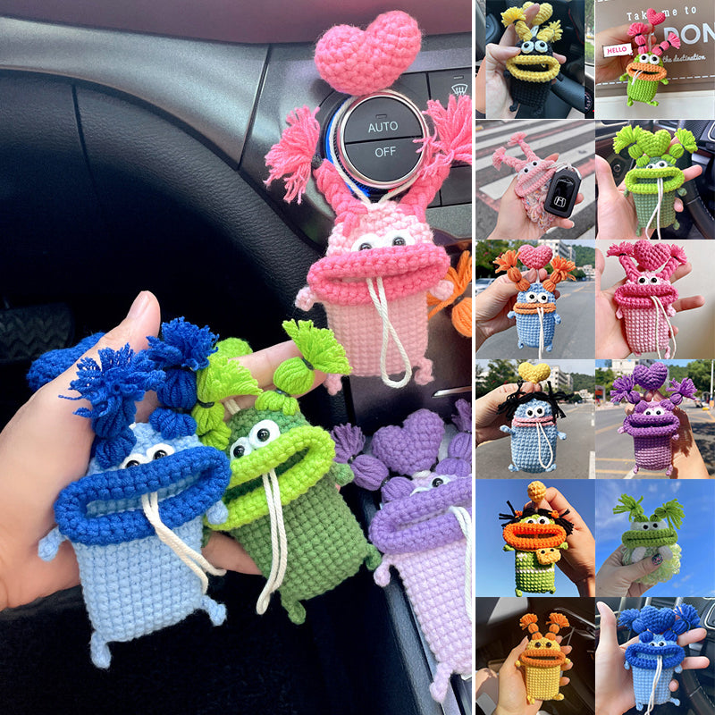 Gluschwein - Kreatives ausziehbares Schlüsseletui aus handgestrickter Wolle