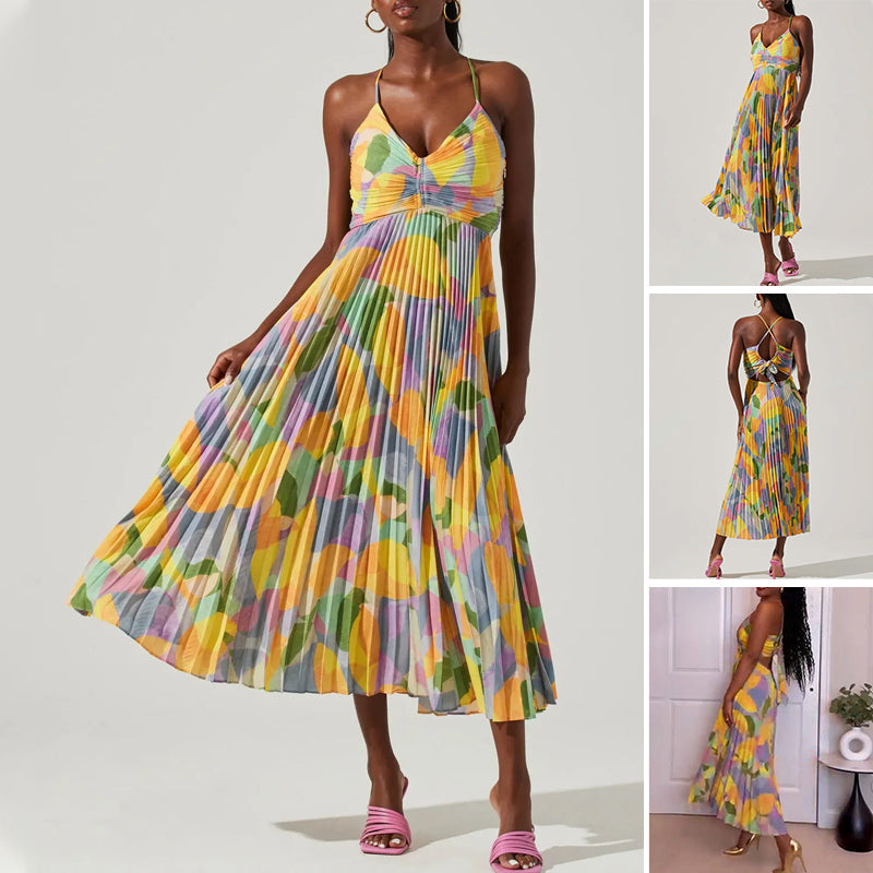 Gluschwein - Lässiges Kleid mit Plissee-Print