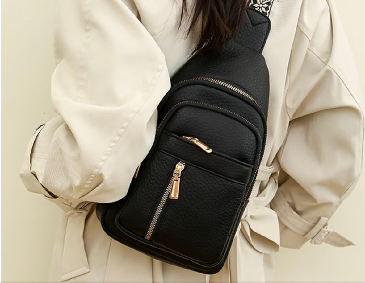 Sac à bandoulière – Élégant sac à bandoulière en cuir