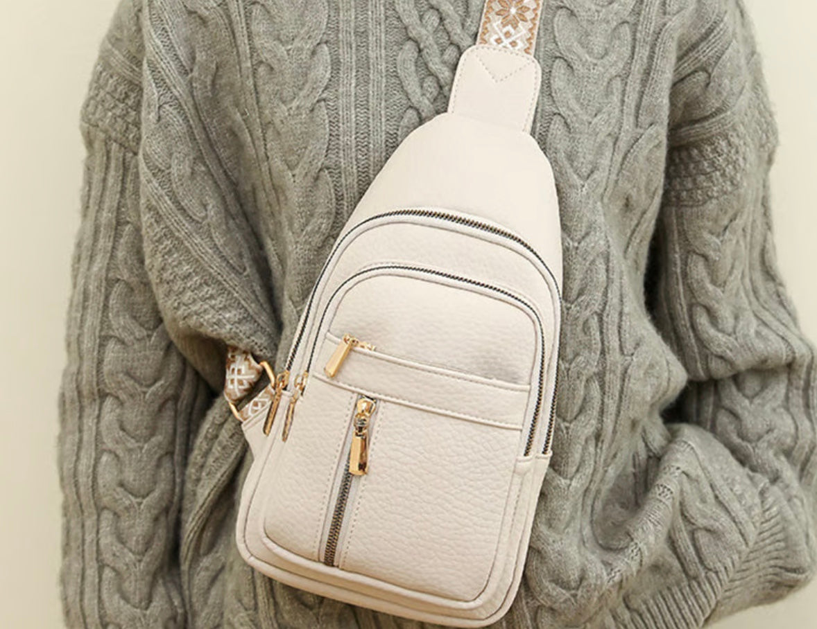 Sac à bandoulière – Élégant sac à bandoulière en cuir