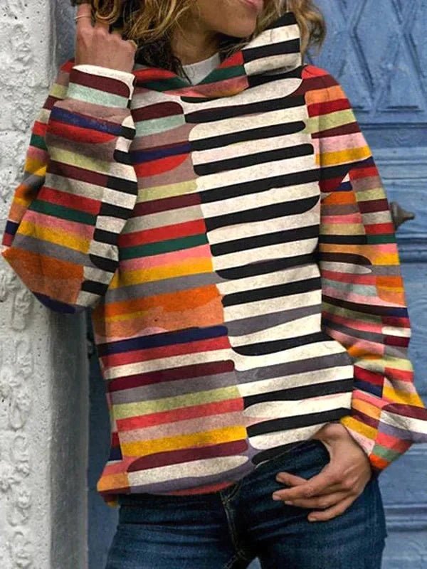 Gluschwein - Ulrike - Mehrfarbiger Kapuzenpullover
