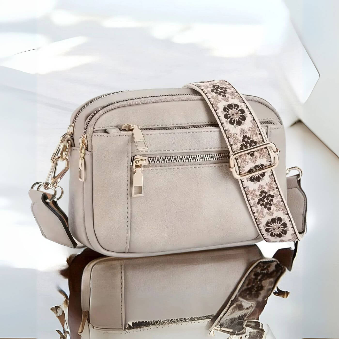 Katharina – Elegante Umhängetasche Mit Vielen Fächern