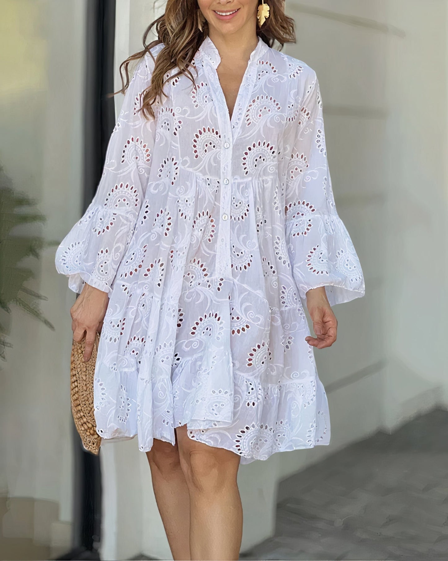 Gluschwein - Quinn - Stylisches und Bequemes kleid Weiß