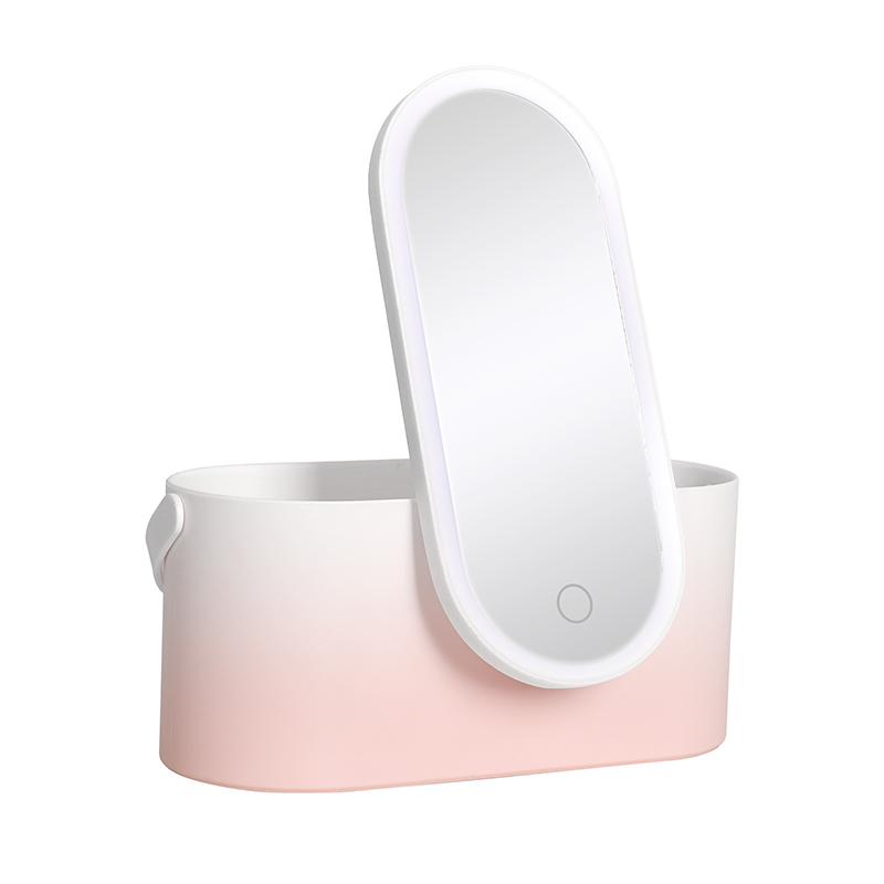 Gluschwein - LED intelligente tragbare Make-up-Aufbewahrungsbox Verlaufsrosa