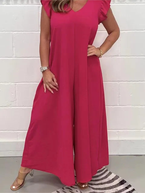 Gluschwein - Adelina - Jumpsuit mit weitem Bein Rosa
