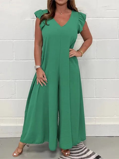 Gluschwein - Adelina - Jumpsuit mit weitem Bein Grün