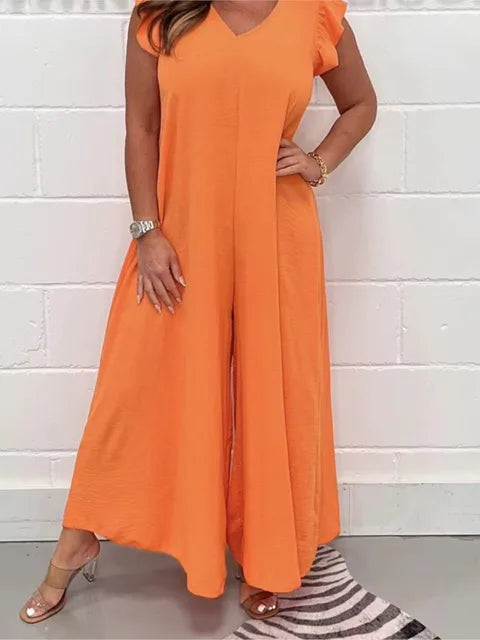 Gluschwein - Adelina - Jumpsuit mit weitem Bein Orange