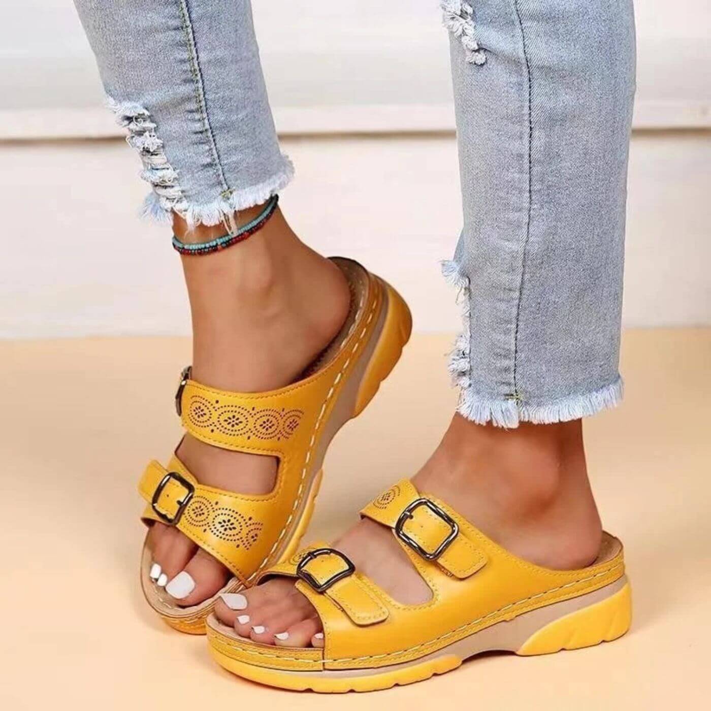 Yadira - Sandales orthopédiques à double boucle