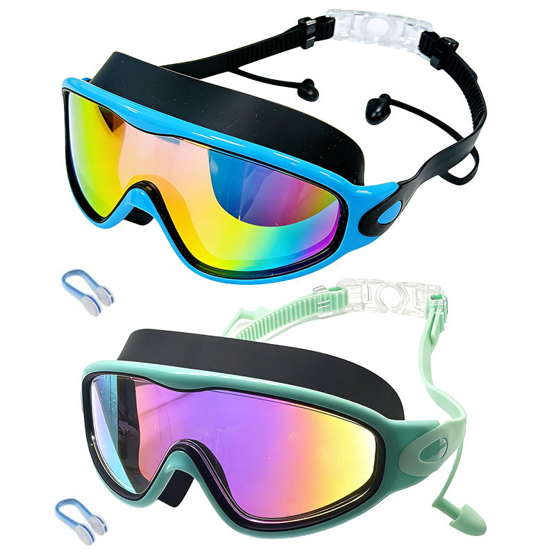 ⏰ Nur noch heute 50% Rabatt! 🏊 Kinder Schwimmbrillen Set 2 Stück, Anti-Beschlag & UV-Schutz, Weitwinkel-Glas mit Silikon-Dichtung & integrierten Ohrenstöpseln, bequemer Sitz für Jungen & Mädchen ✨