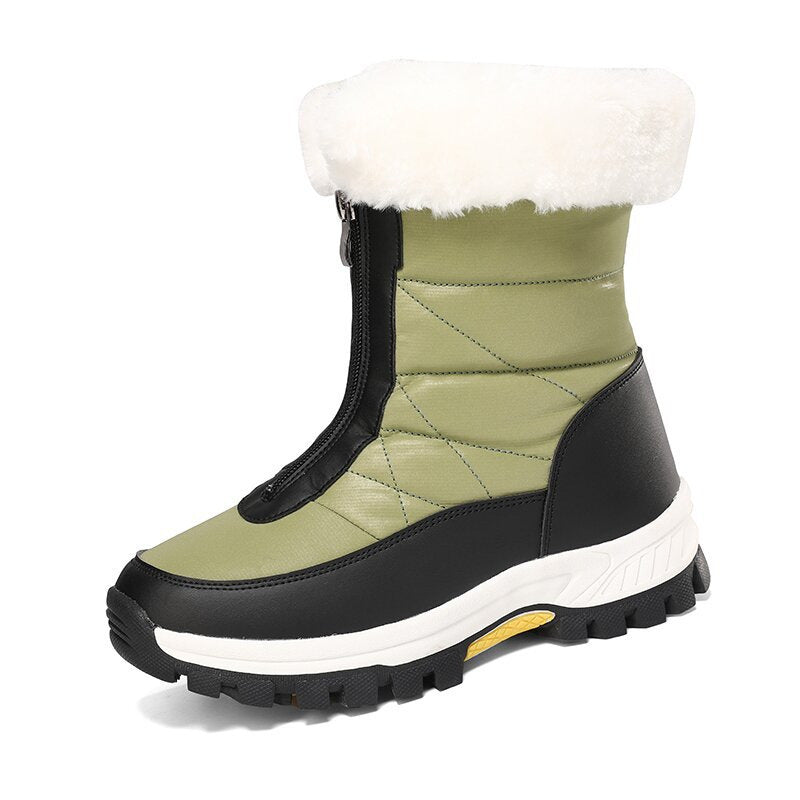 👢❄️ Neuheiten – Warme Schneestiefel mit Reißverschluss – rutschfest und bequem
