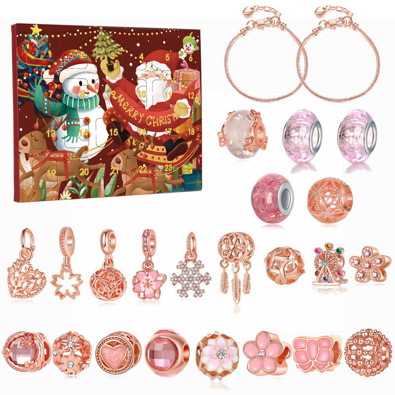 Ensemble de bracelets avec calendrier compte à rebours de Noël DIY 24 jours