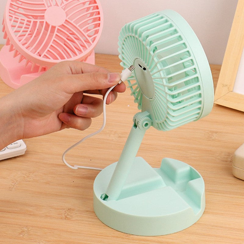 Gluschwein - Mini-Lüfter mit faltbarem Teleskop-Handyhalter