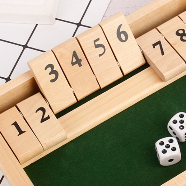 Shut The Box Game – Jeu de mathématiques amusant sur table pour adultes et enfants