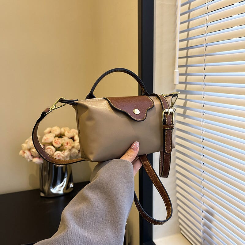 Modische Mini-Umhängetasche im Colorblock-Design für Damen