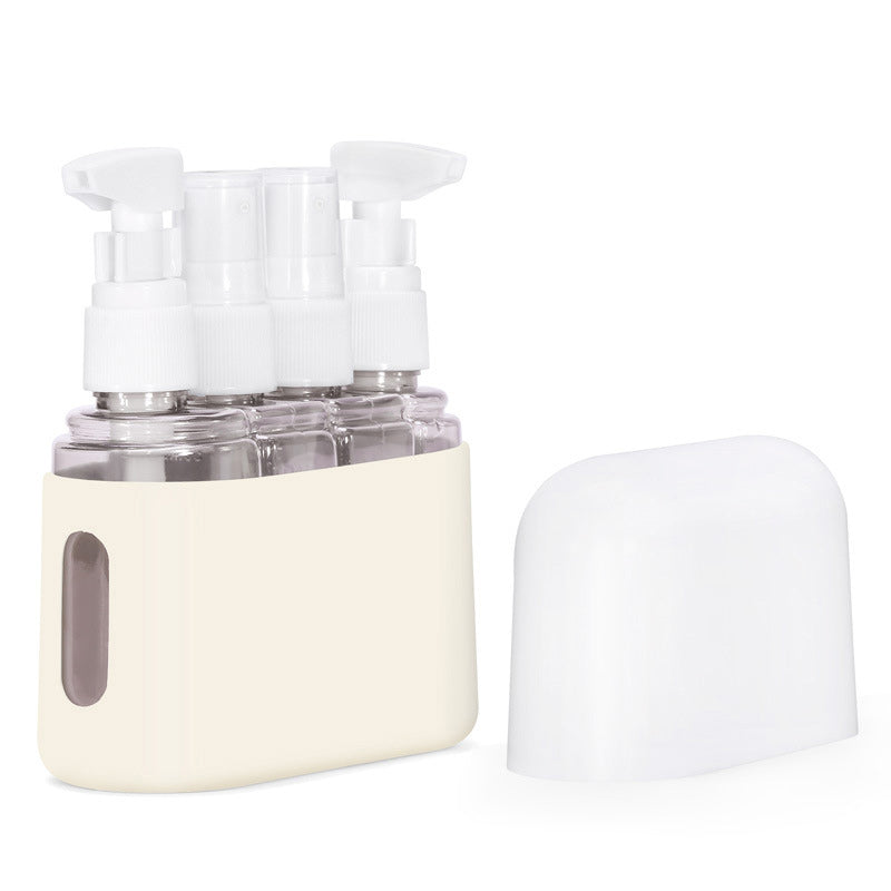 Gluschwein - Mini-Shampoo-Spender, tragbares Reiseflaschen-Set Beige