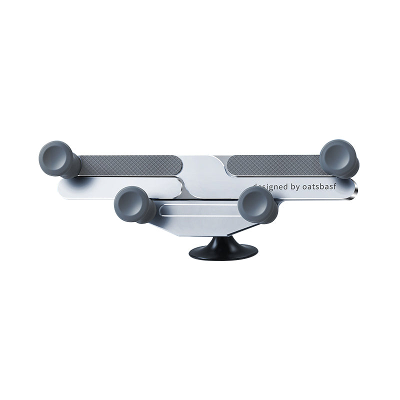 Gluschwein - Unsichtbarer drehbarer Autotelefonhalter Paste version Silber