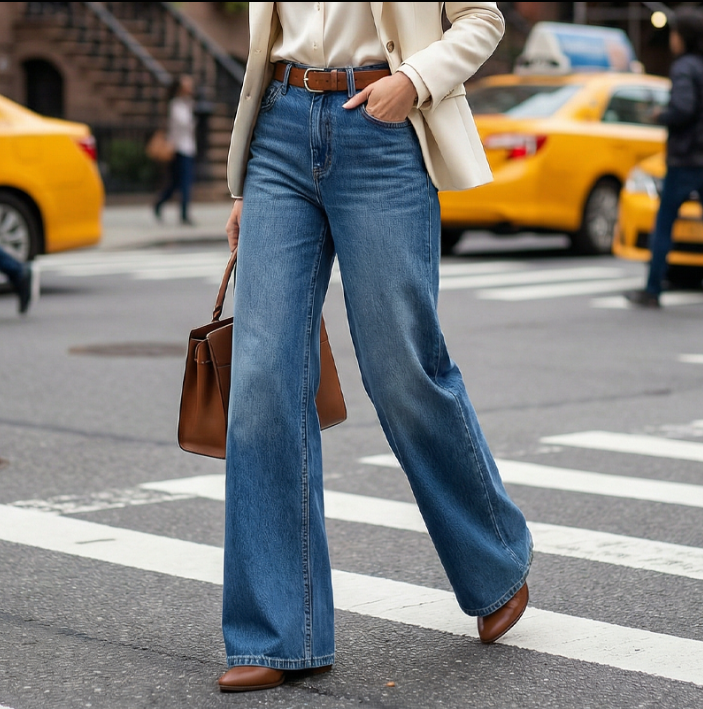 📢📢50%Rabatt!!!🎉🏆 Verkaufsschlager – jetzt halber Preis! Beinverlängernde Wide-Leg Jeans