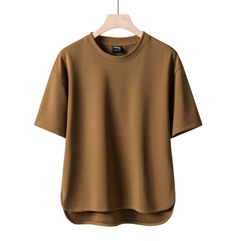 Gluschwein - Kurzarm-T-Shirt aus Baumwolle für Herren Kaffeefarbe