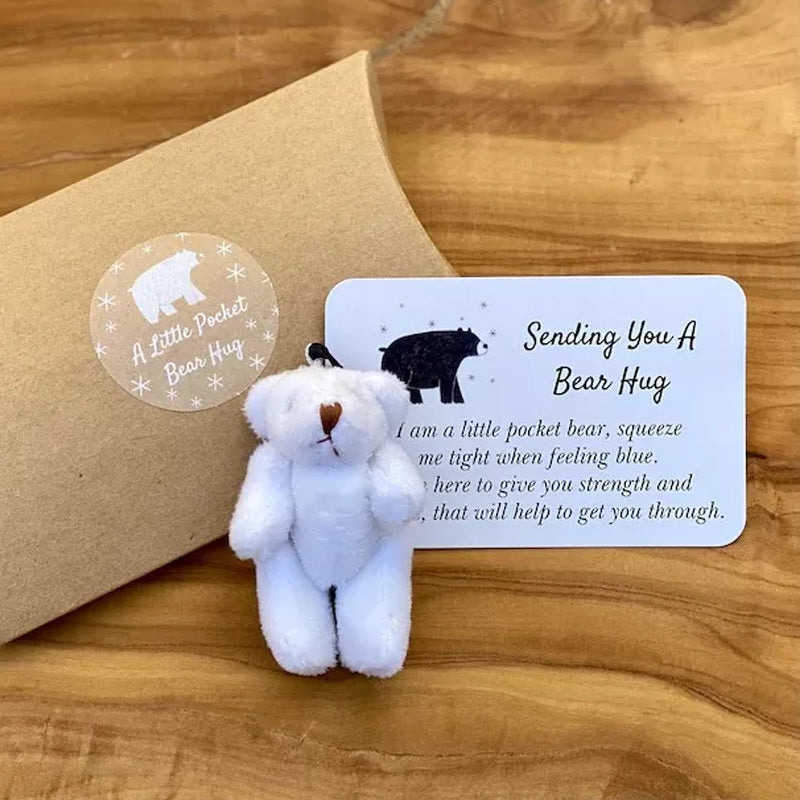 Gluschwein - 🧸Tragbares kleines Plüschbären Dekoration💝 weiß
