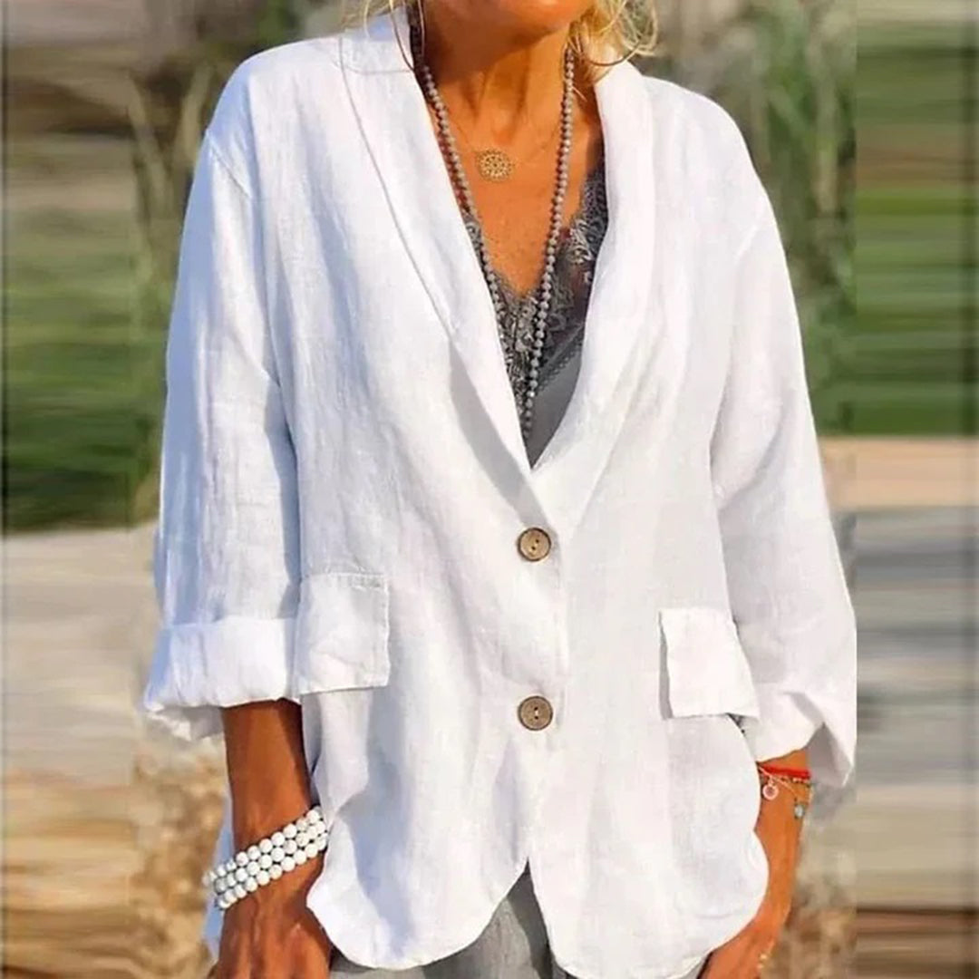 Gluschwein - Lilian - Leinenjacke Weiß