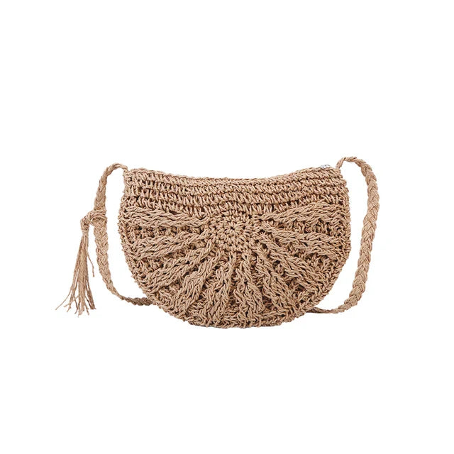 Kesia | Boho Half-Moon Woven Bag
