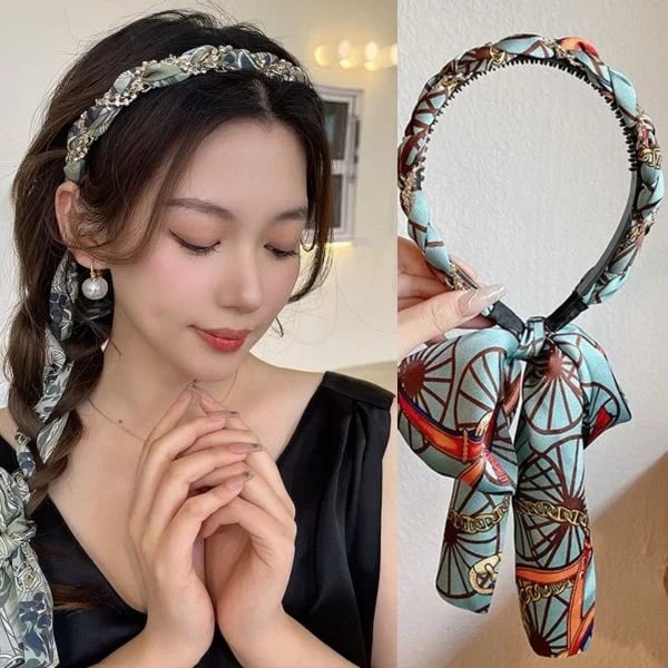 Serre-tête en satin avec fonction tressage – parfait pour l'Oktoberfest et les festivités