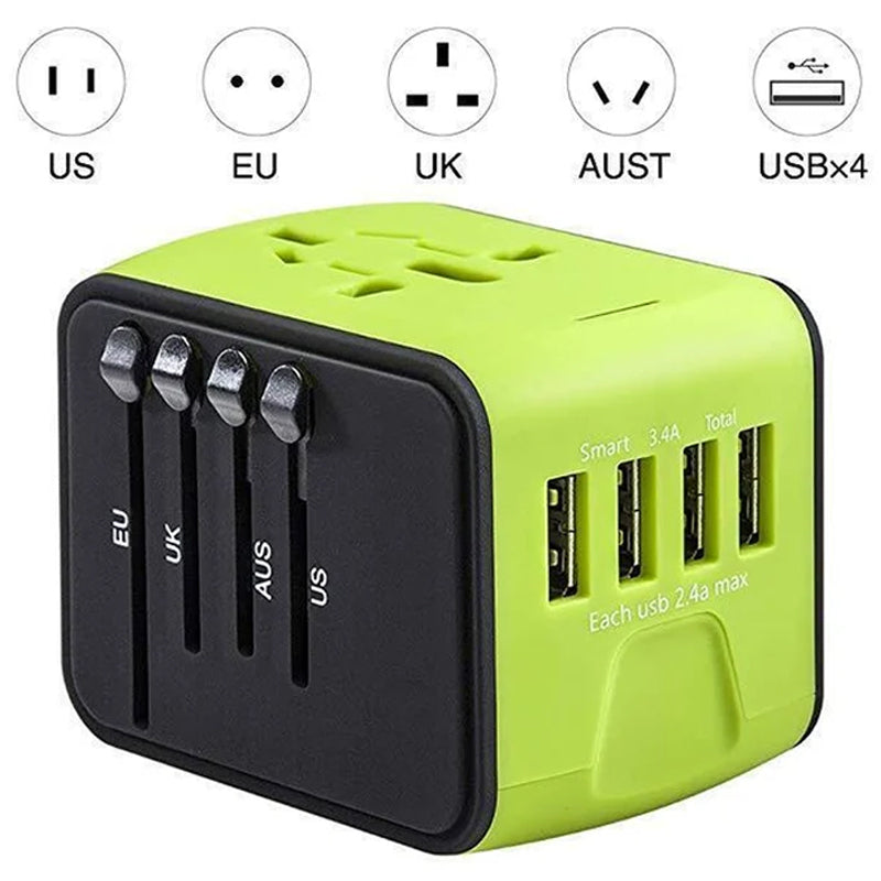 Gluschwein - Universal Smart Reiseadapter Spannungswandler grün