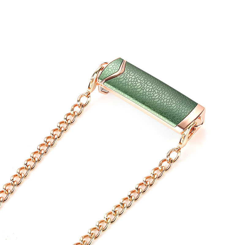 Gluschwein - Universelle Umhängekordel für Telefon Grün+Goldkette