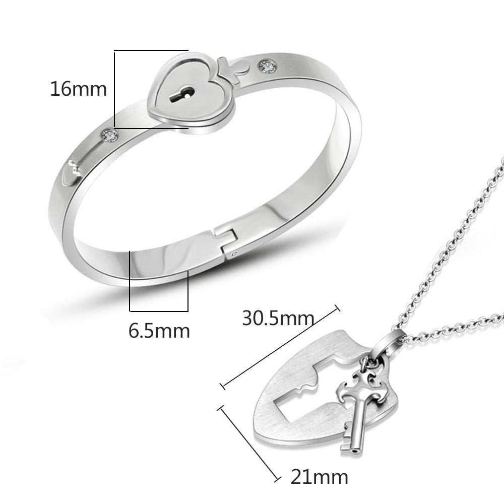 Gluschwein - Herzschloss Armband & Halskette