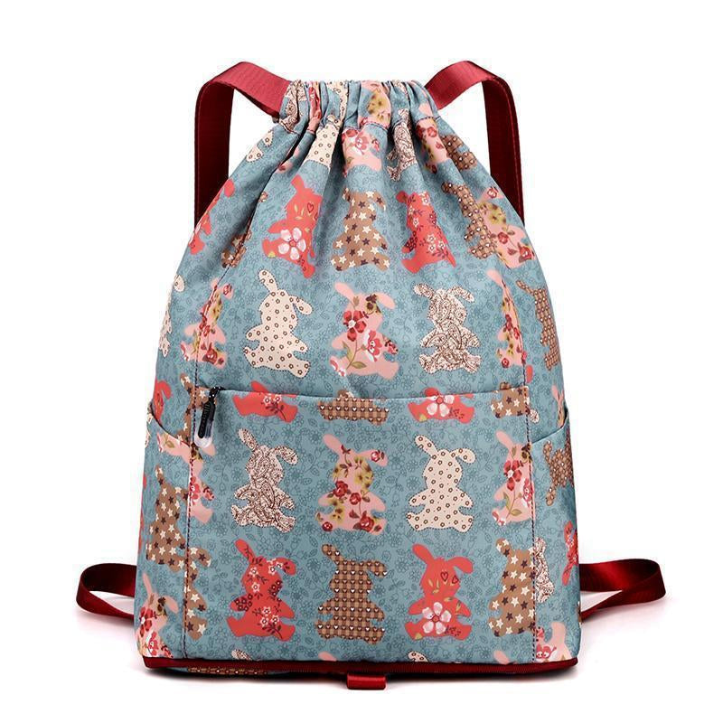 Gluschwein - Faltbarer Sportrucksack mit großem Fassungsvermögen und Kordelzug Kaninchen
